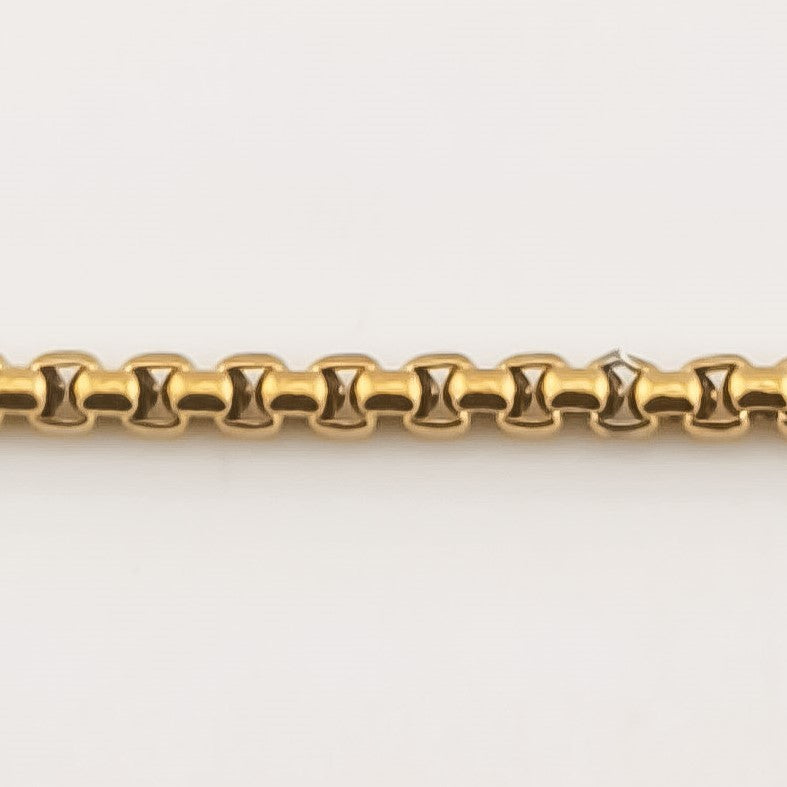 Corrente Elo Oval Achatado 2 mm dourada — detalhe da malha