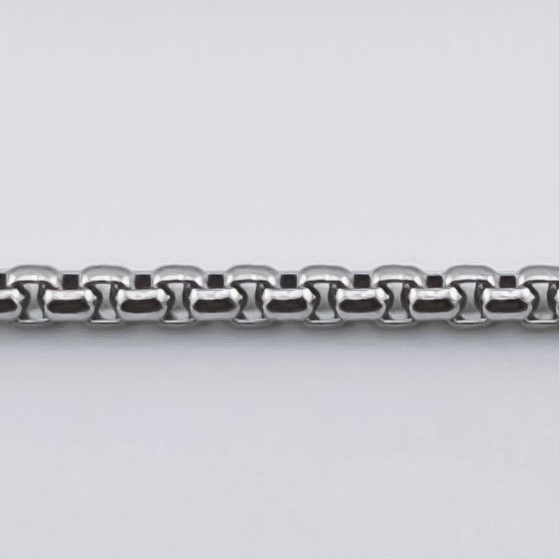 Corrente Elo Oval Achatado 2 mm prateada — detalhe da malha