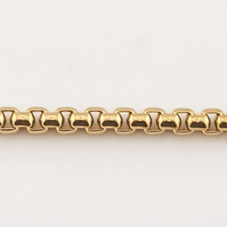 Corrente Elo Oval Achatado 2,5 mm dourada — detalhe da malha