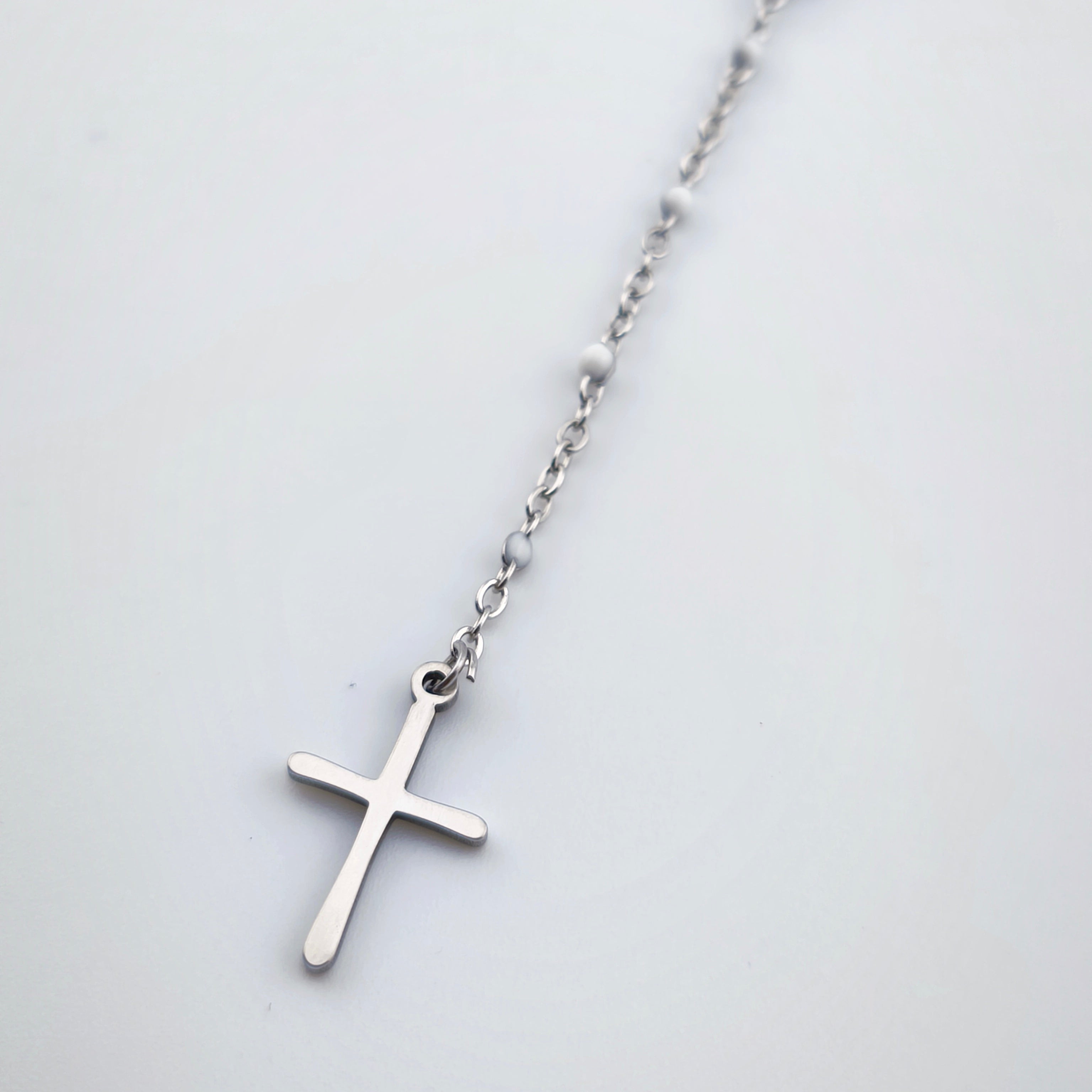 Colar Terço Coração N. Senhora e Cruz - Aço Inoxidável Dourado | Joia de Fé