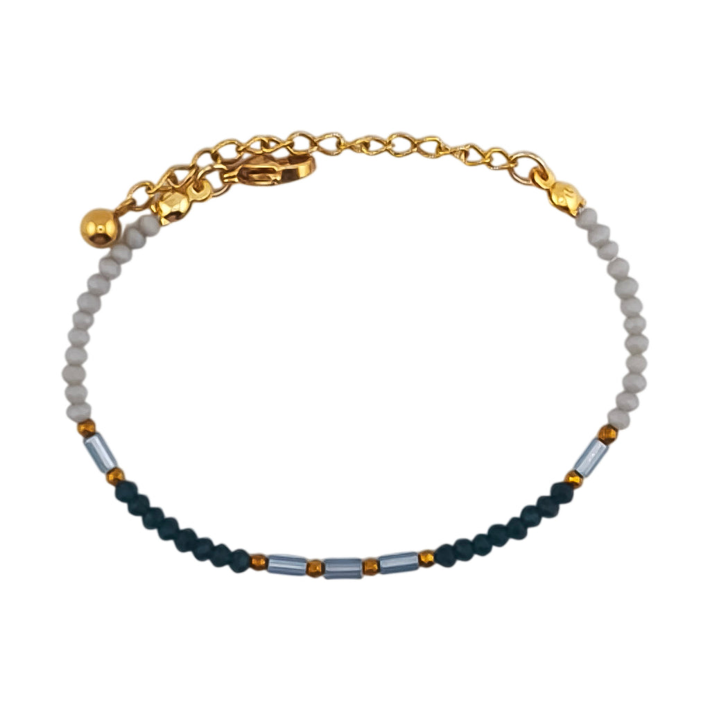 Pulseira Cintilante Halo em cinza-pérola · azul-ardósia · gelo, vista frontal isolada