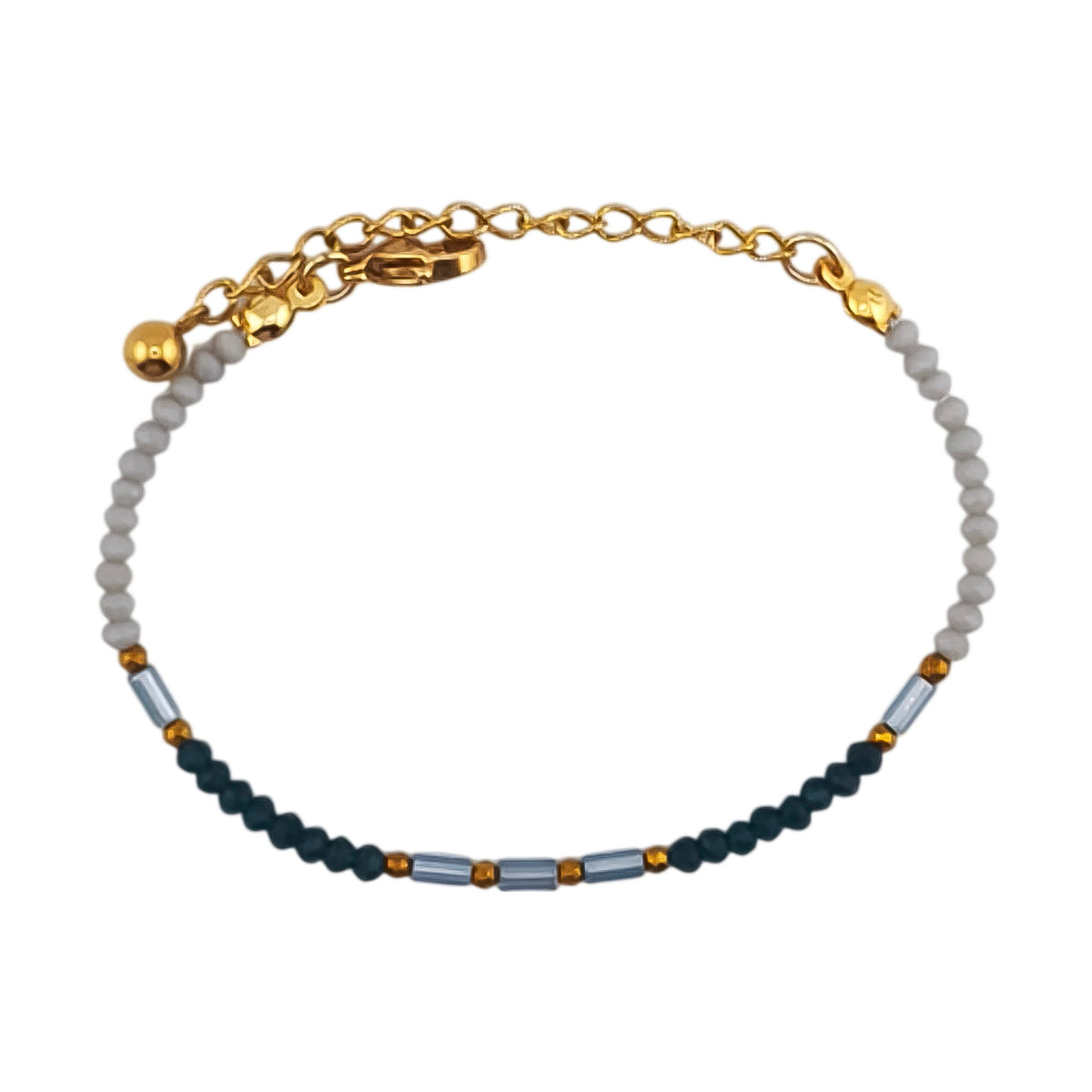 Pulseira Cintilante Halo em cinza-pérola · azul-ardósia · gelo, vista frontal isolada