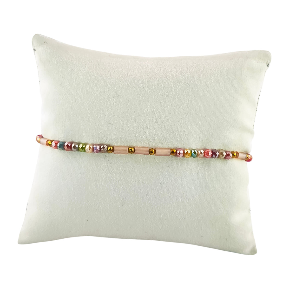 Pulseira Cintilante Faísca em rosa-pó · framboesa · multicor, apresentada em expositor